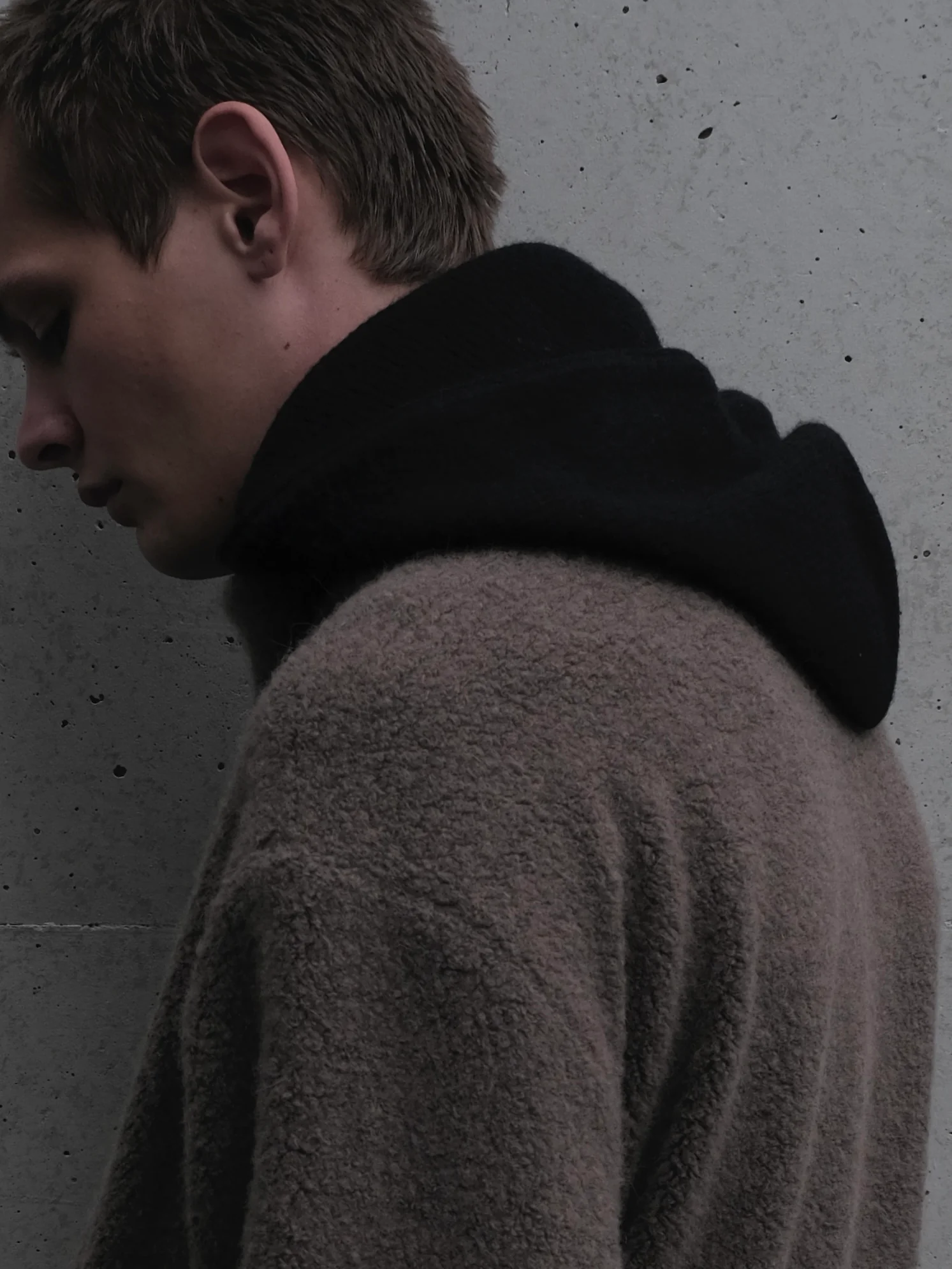 Boa Fleece Jacket in Virgin Wool/Angora - Image 4