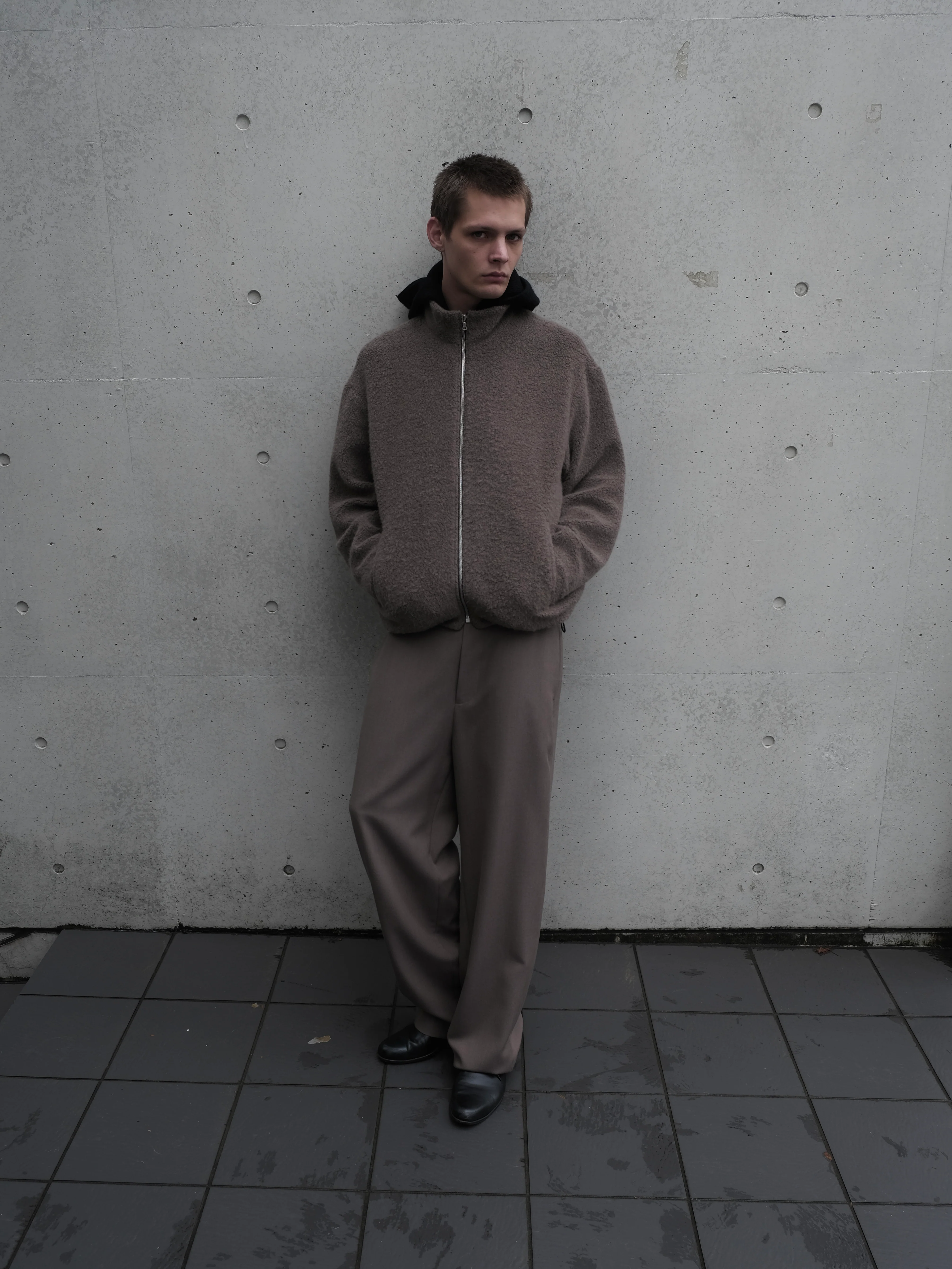 Boa Fleece Jacket in Virgin Wool/Angora - Image 5
