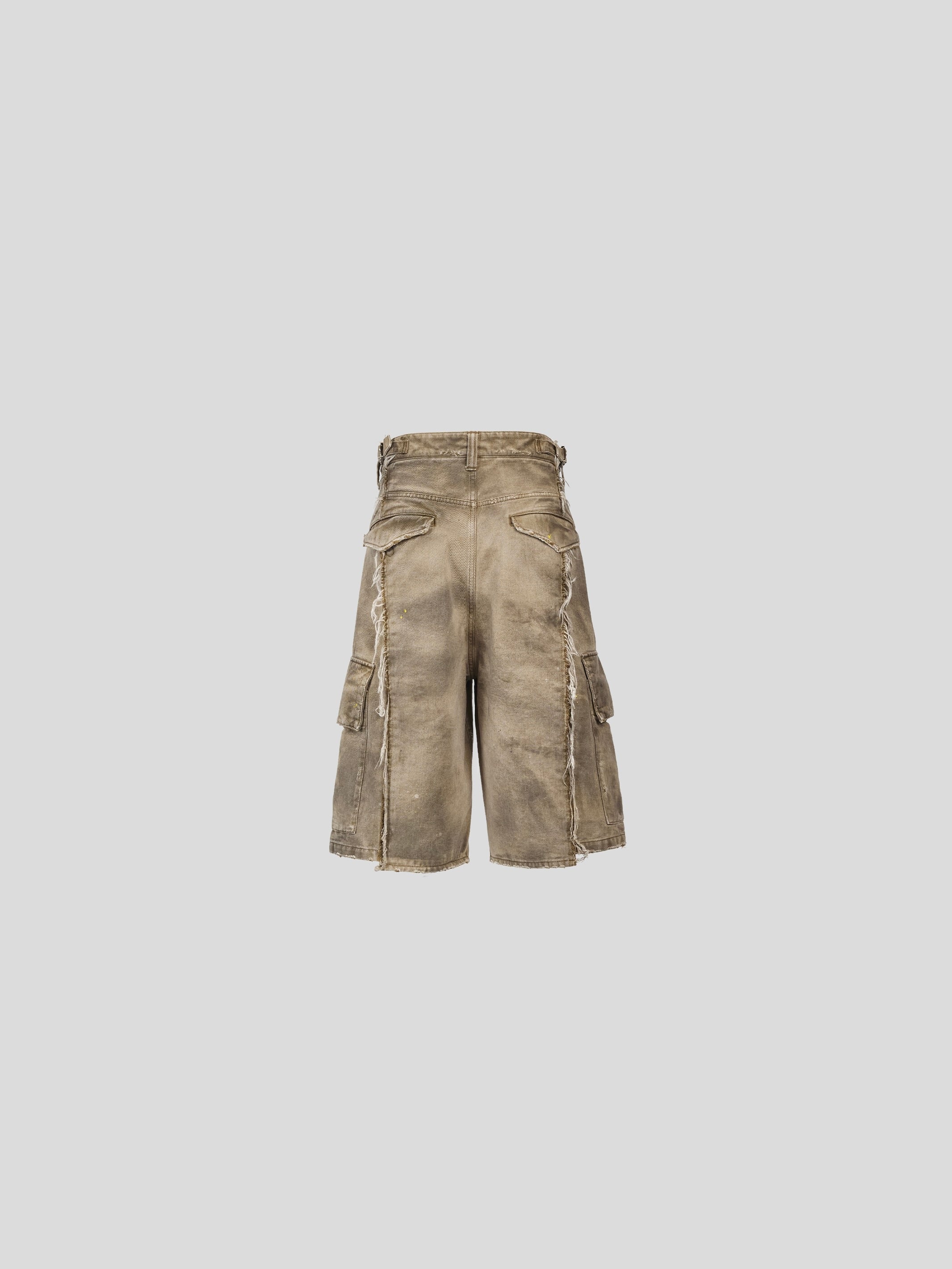 DAX DESTROYED AFFIX CARGO SHORTS IN BRUSHED COTTON - Image 2