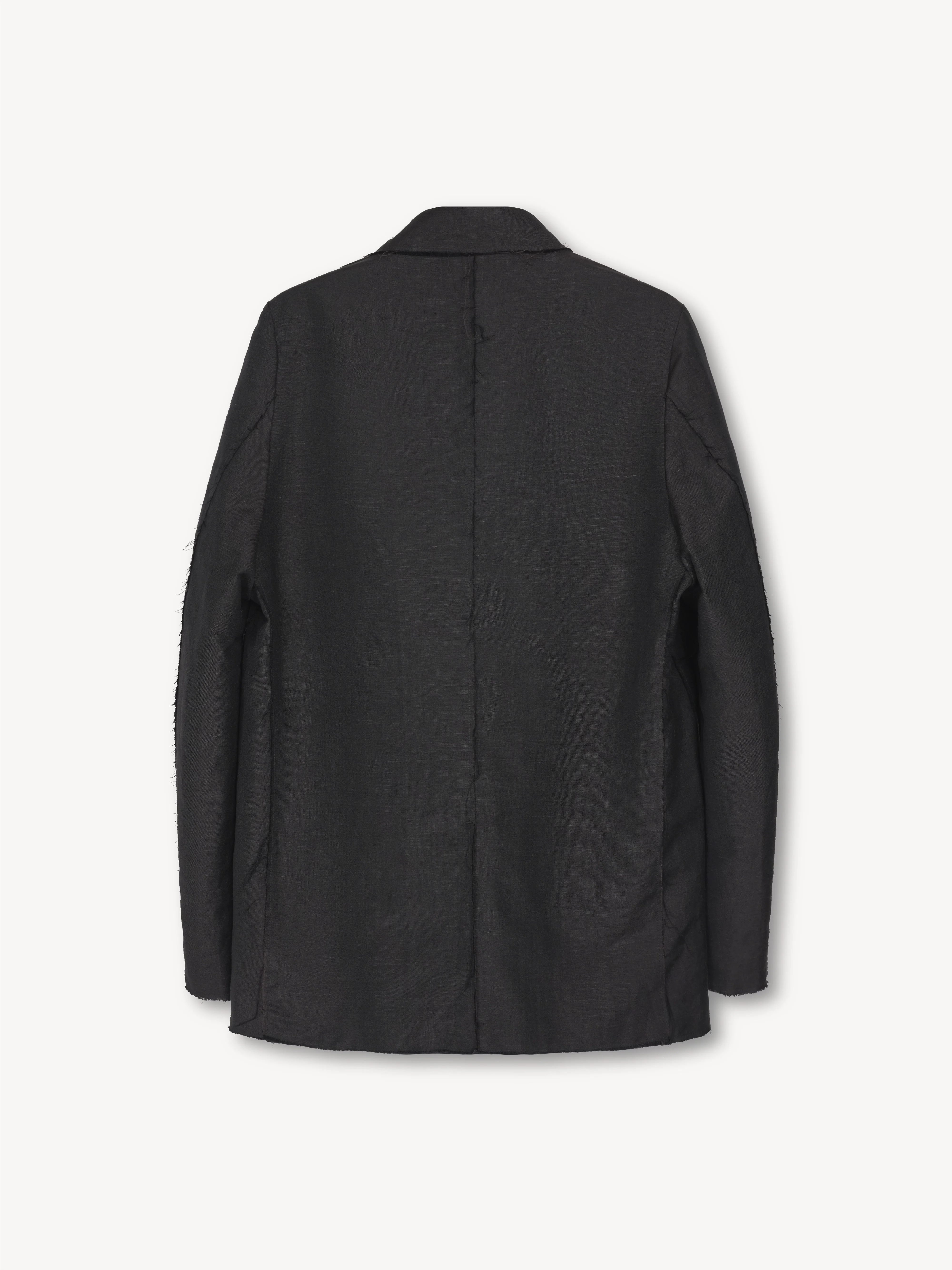 Luca Deconstructed Tailored Jacket in Wool & Linen - Image 2