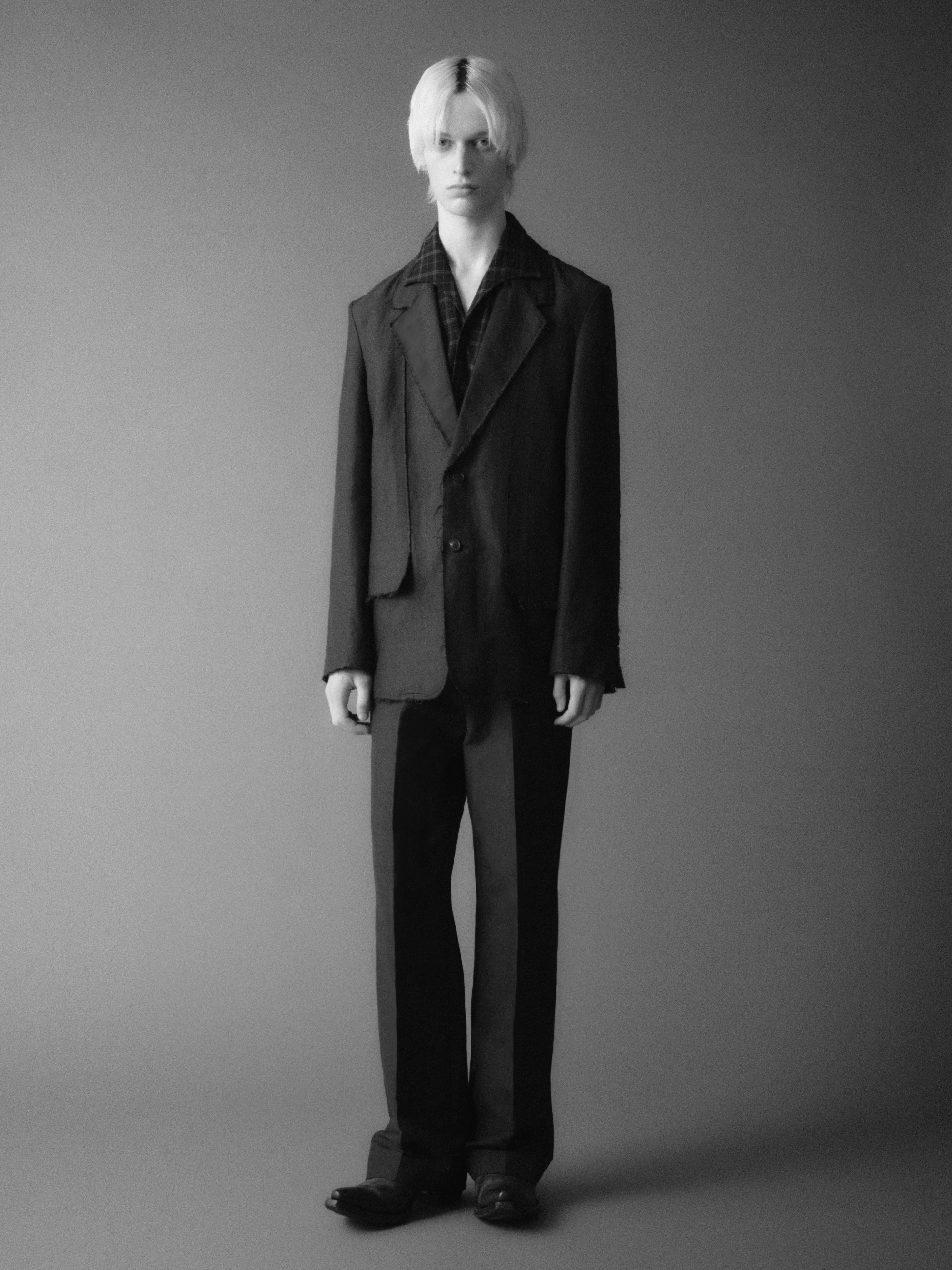 Luca Deconstructed Tailored Jacket in Wool & Linen - Image 3