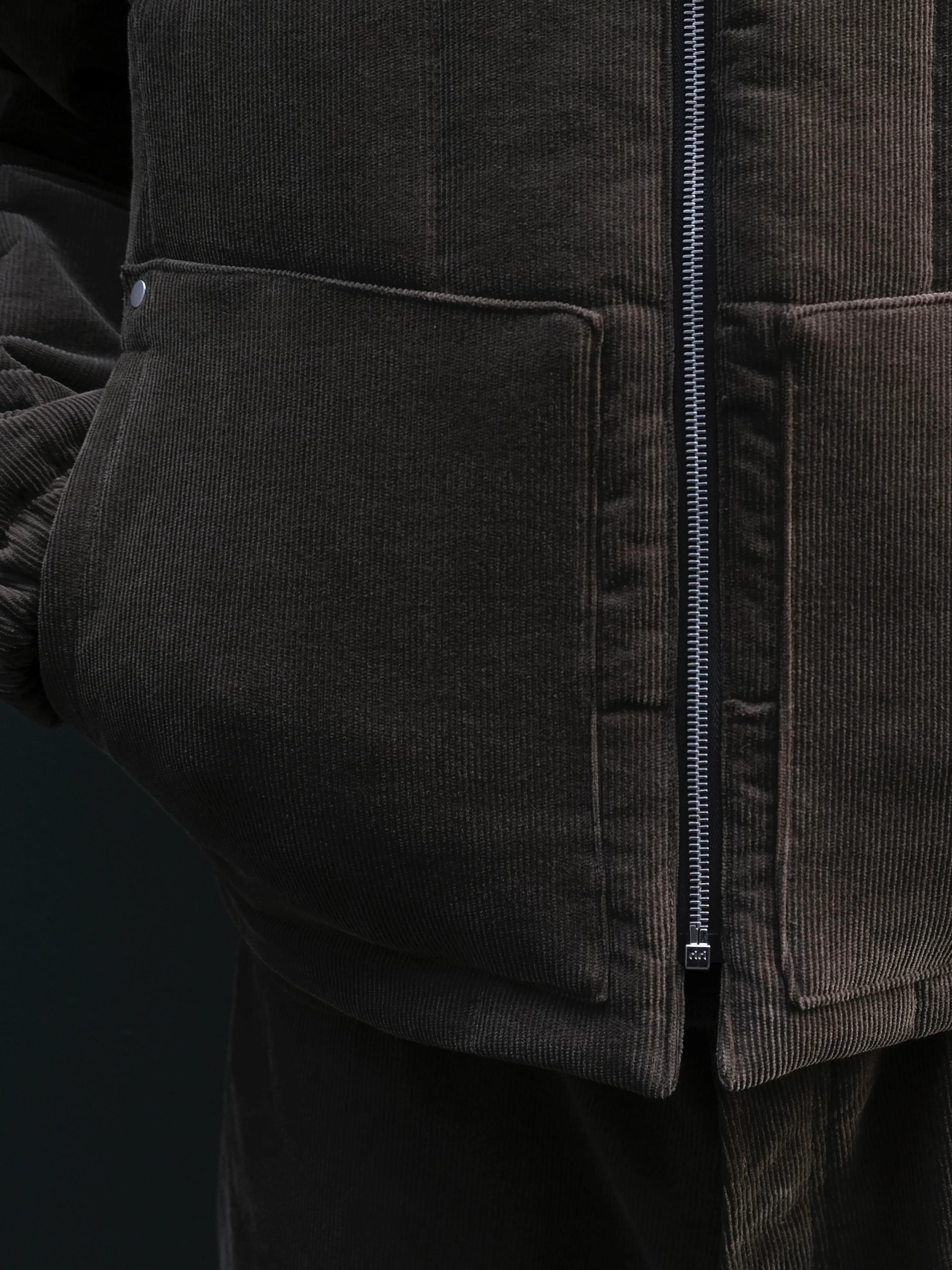 Quilted Corduroy Puffer in Cotton/Wool-Cashmere - Image 5