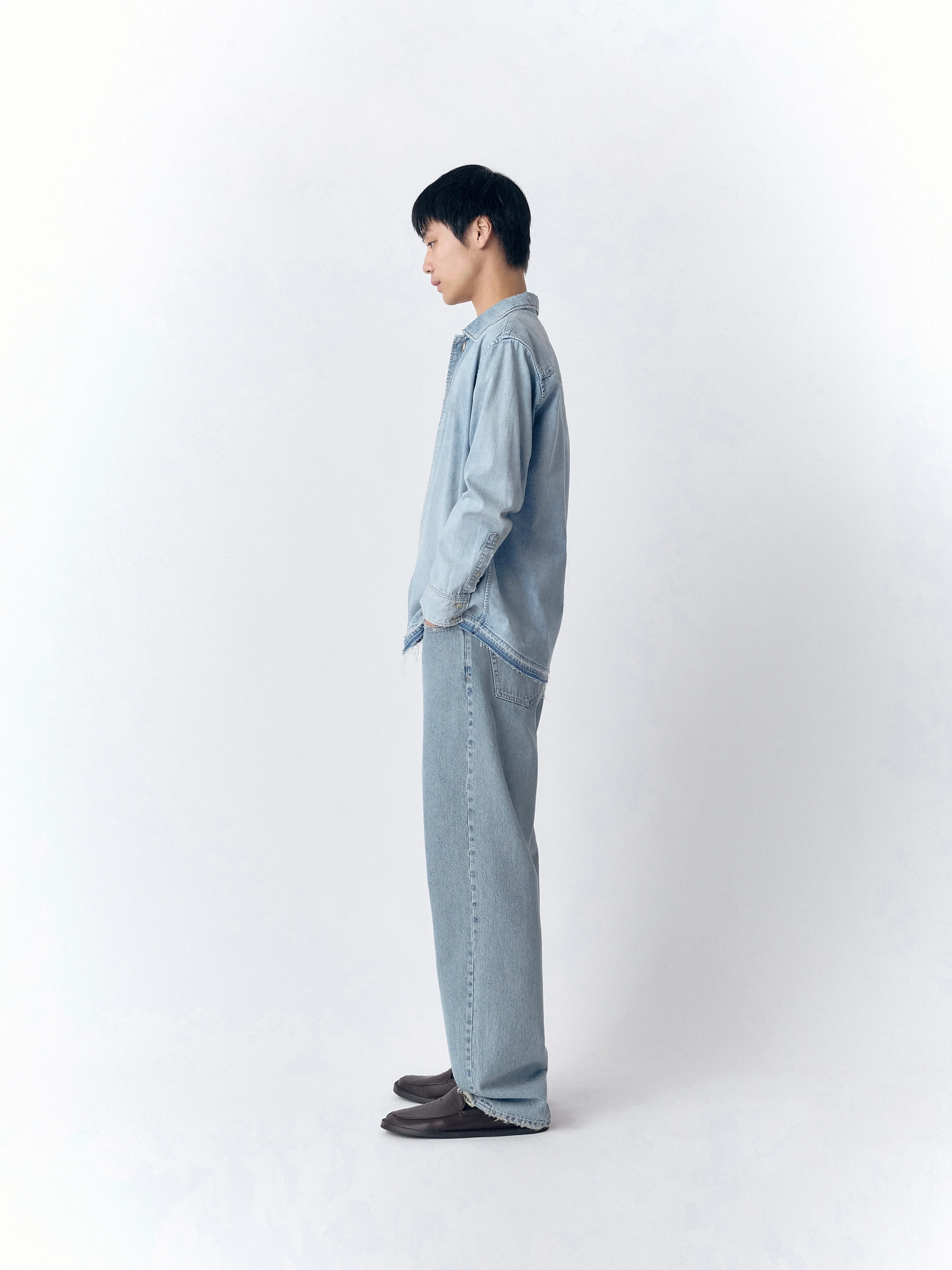 WYATT BLUE CHAMBRAY SHIRT IN DENIM - Image 6