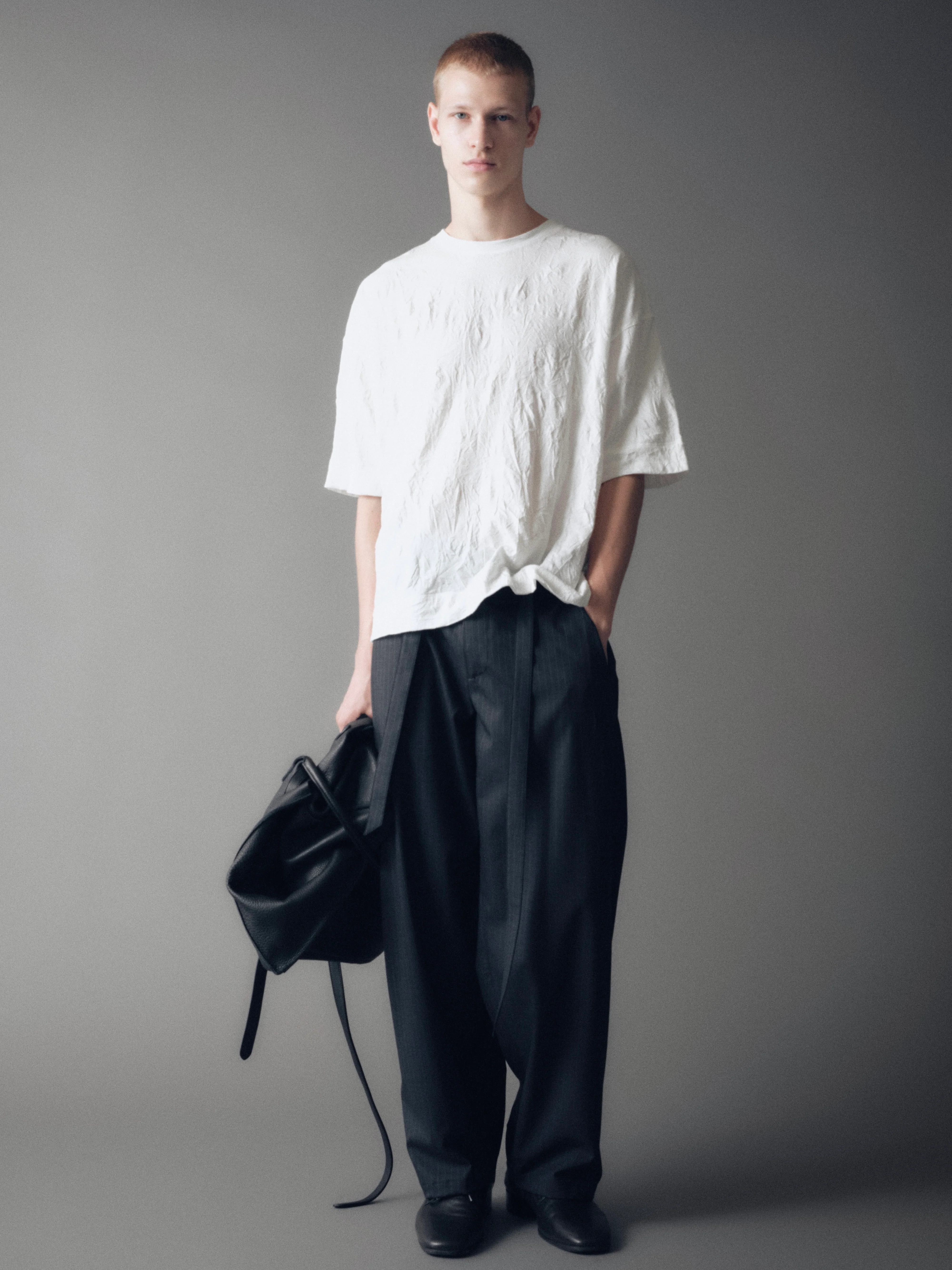 Totti Crinkled T-Shirt in Cotton - Image 3